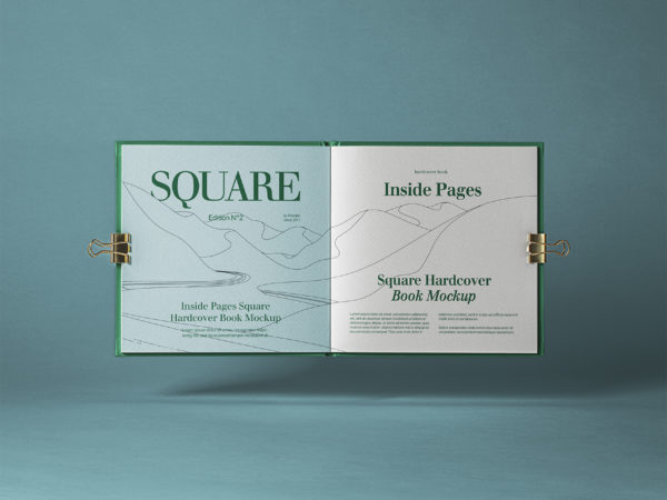 Open Square PSD Catalog Mockup