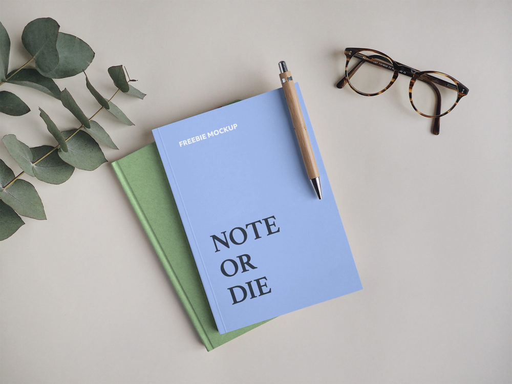 Notebook with Pen Mockup