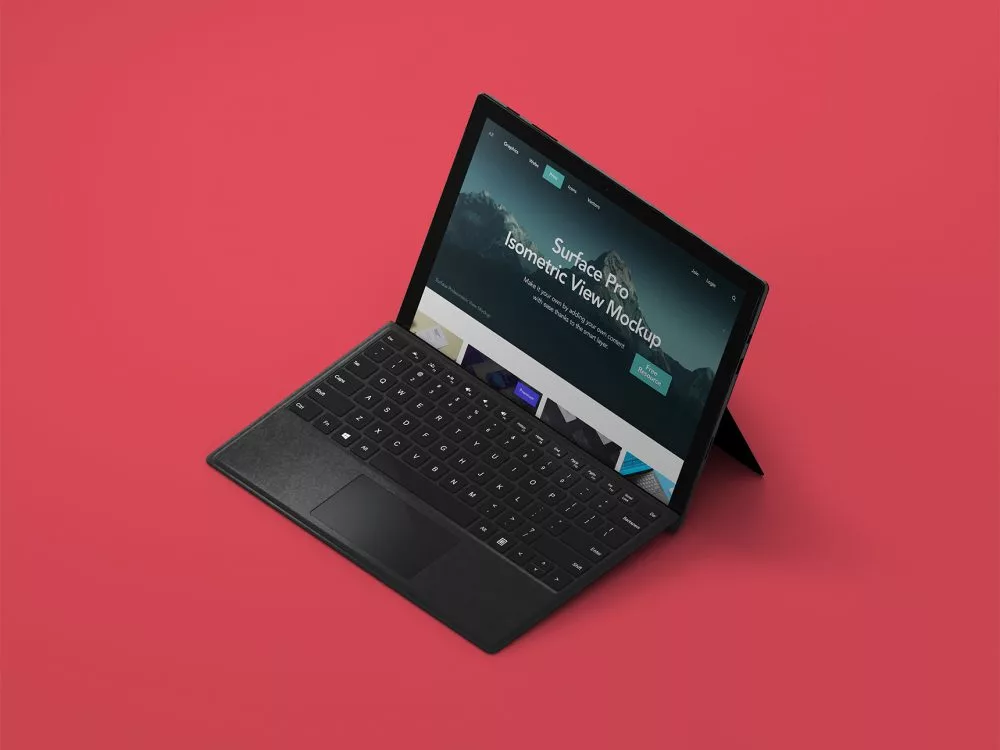 Perspective PSD Surface Pro Mockup