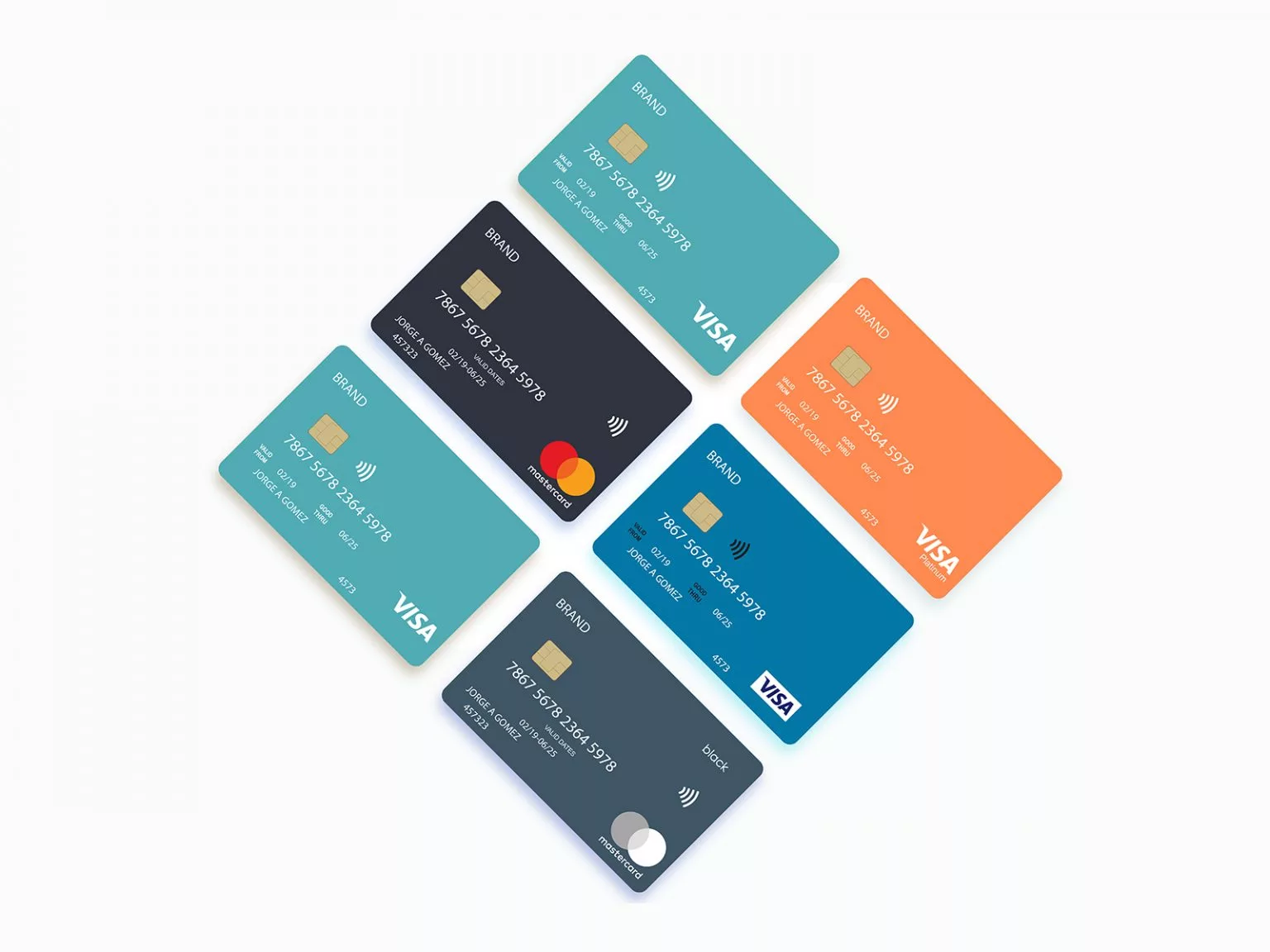 Contactless Credit Card Free MockUp 02 Free Mockup