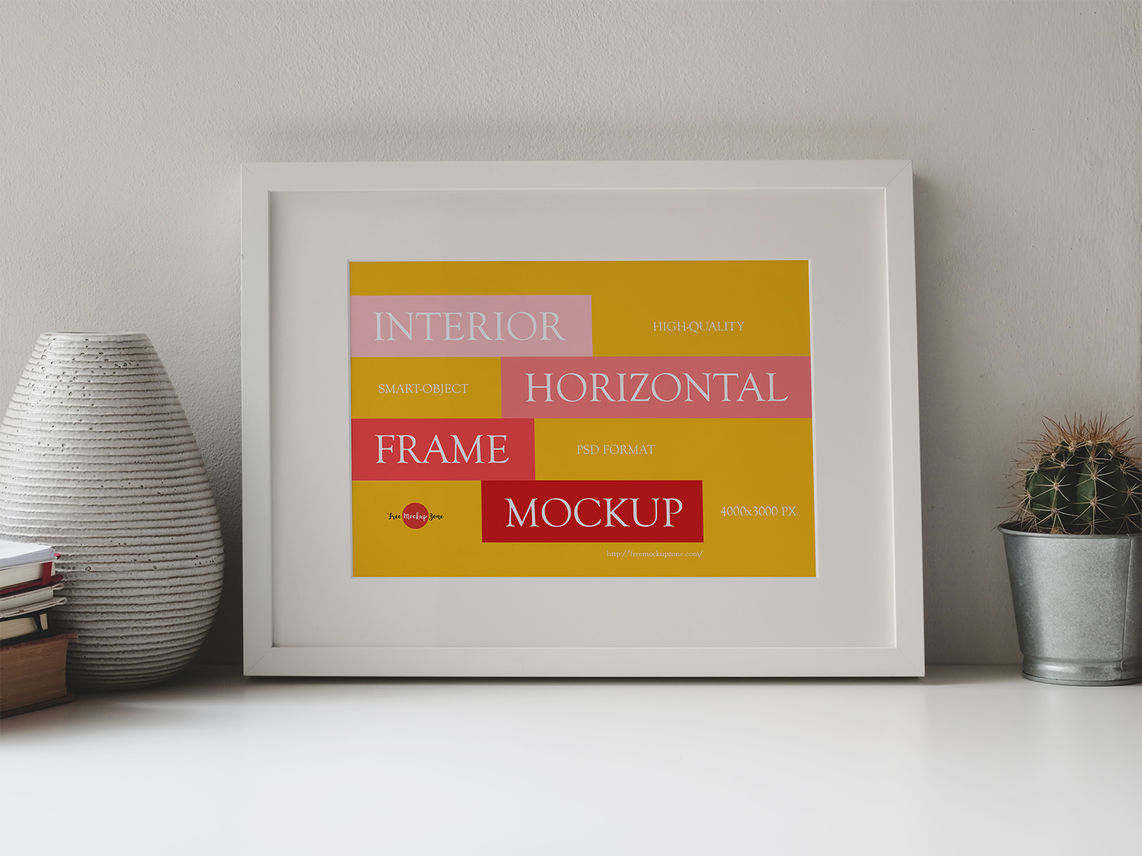 Download Free Interior Horizontal Frame Mockup Free Mockup