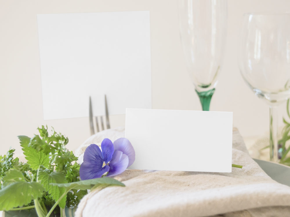 Place Card & Table Number Mock-Up