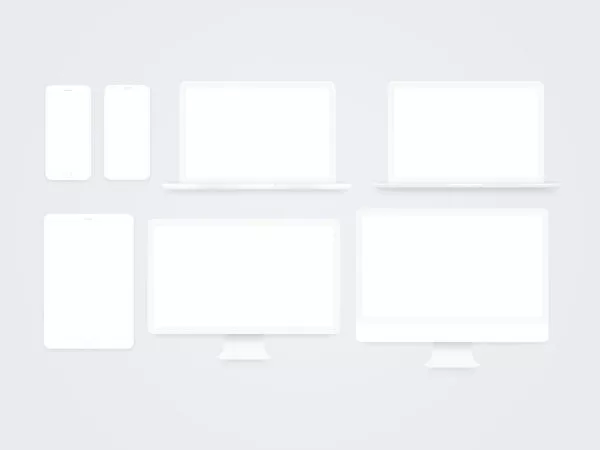 Free Minimal White Device Mockups