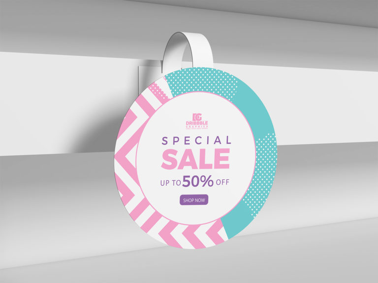 Free Shelf Display Wobbler Mockup | Free Mockup