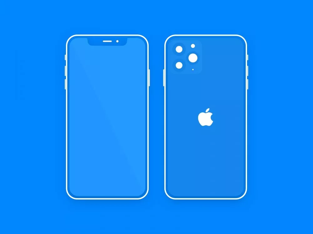 Minimal iPhone 11 Pro Sketch Mockup