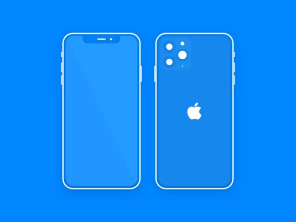 Minimal iPhone 11 Pro Sketch Mockup