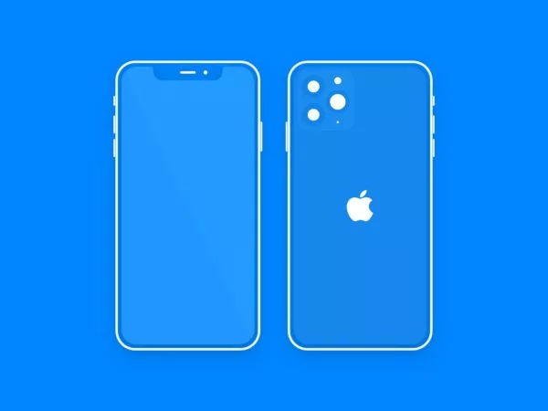 Minimal iPhone 11 Pro Sketch Mockup