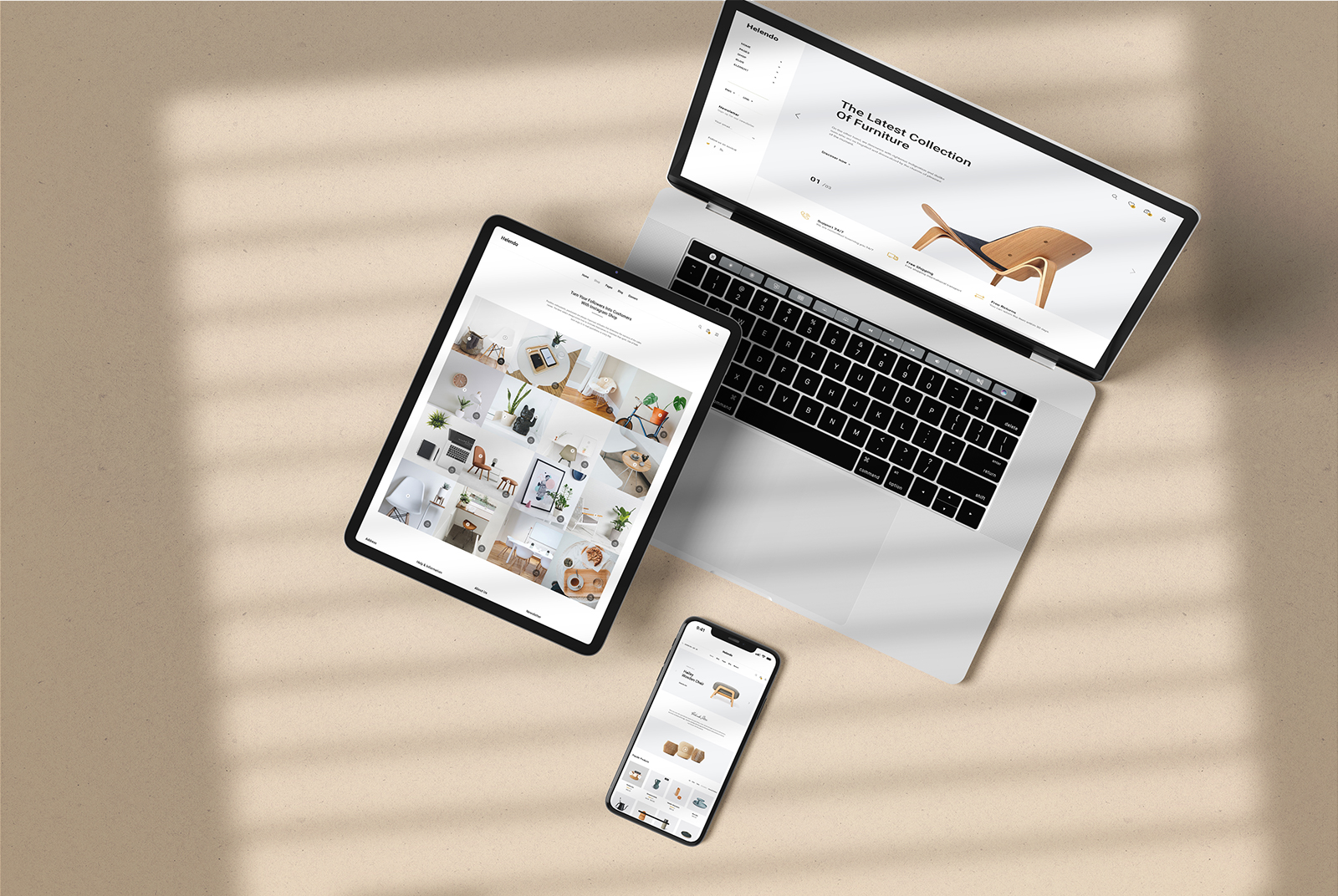 Download Free Apple Multi-Device Mockup Top View | Free Mockup