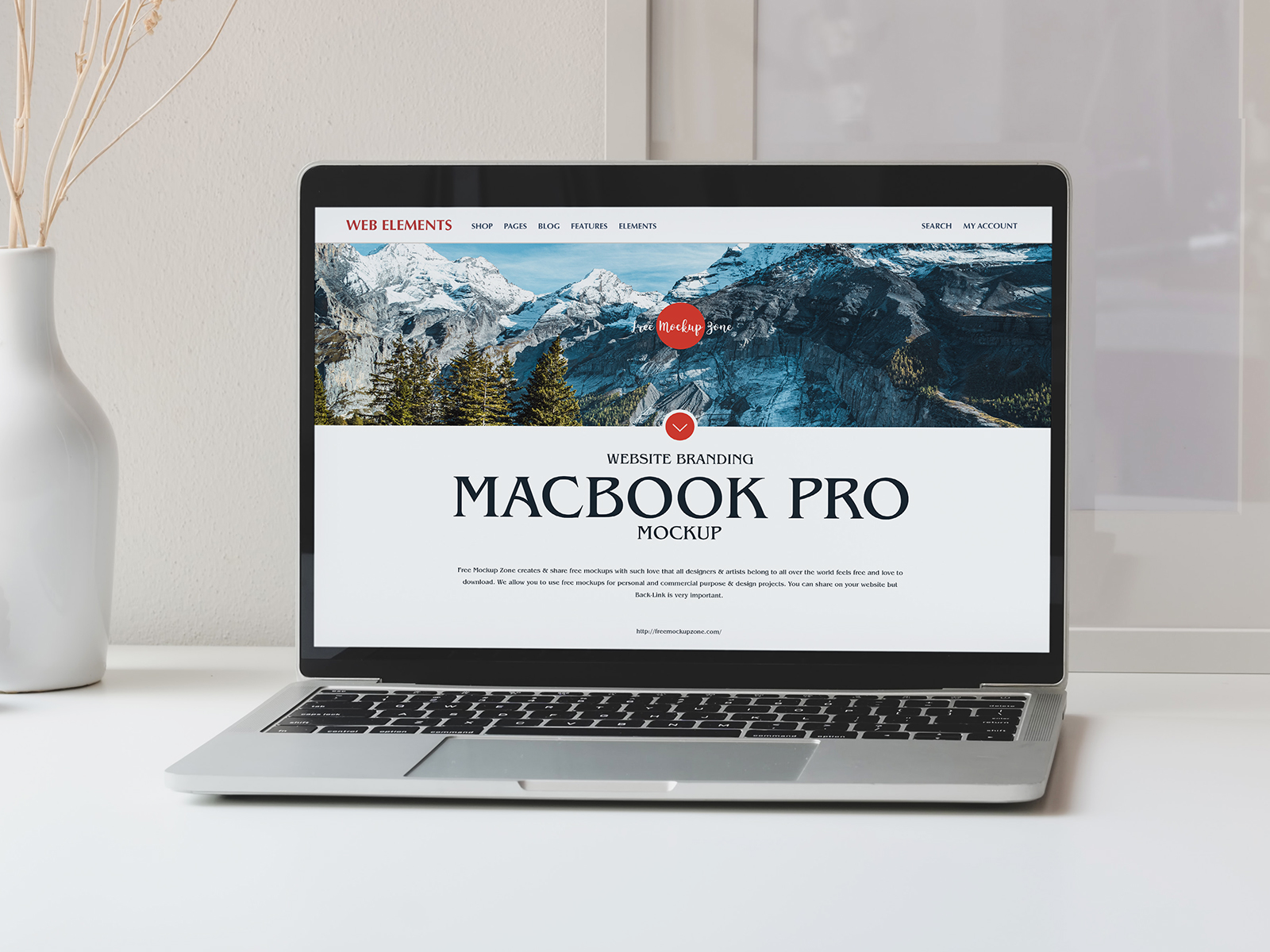 Free MacBook Pro Website Design Mockup | Free Mockup