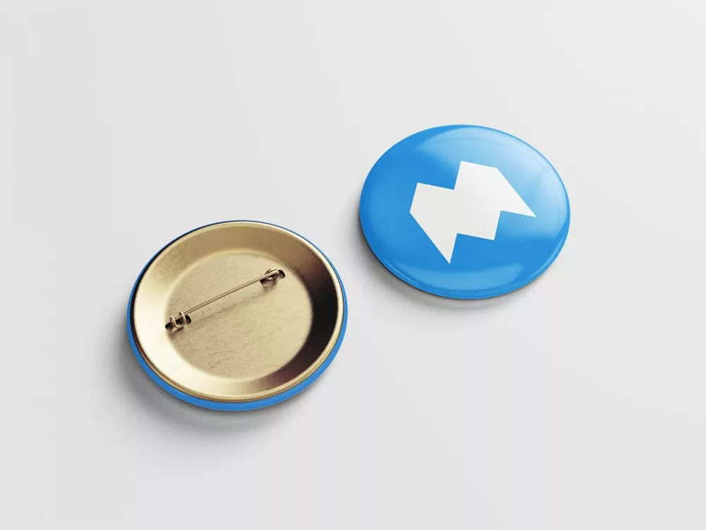 Free Pin Button Mockup
