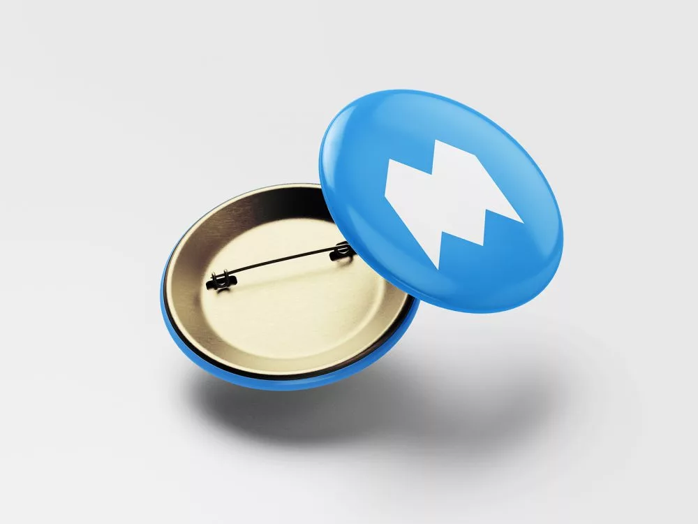 Free Pin Button Mockup