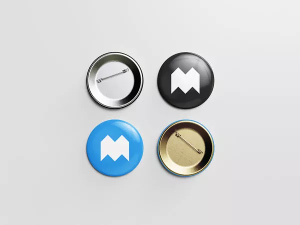 Free Pin Button Mockup