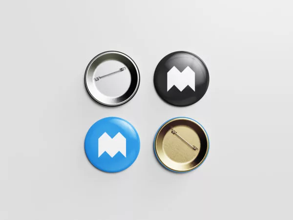 Pin Button Mockup Set