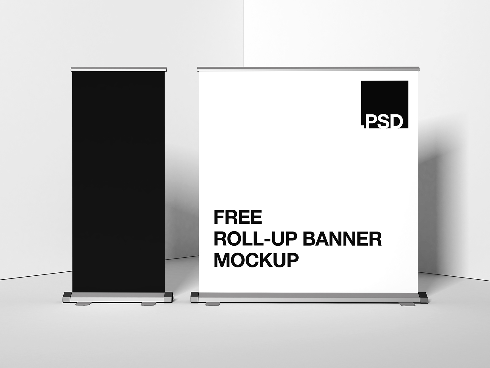 Download Free Roll Up Stand Banner Mockup Free Mockup