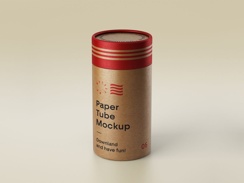 Download Paper Tube Mockup Free PSD | Free Mockup