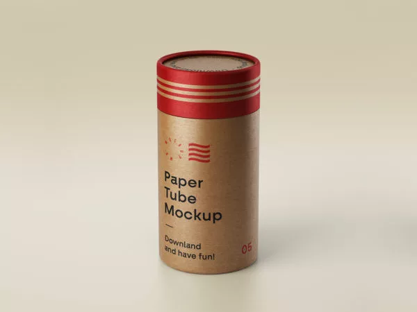 Paper Tube Mockup PSD