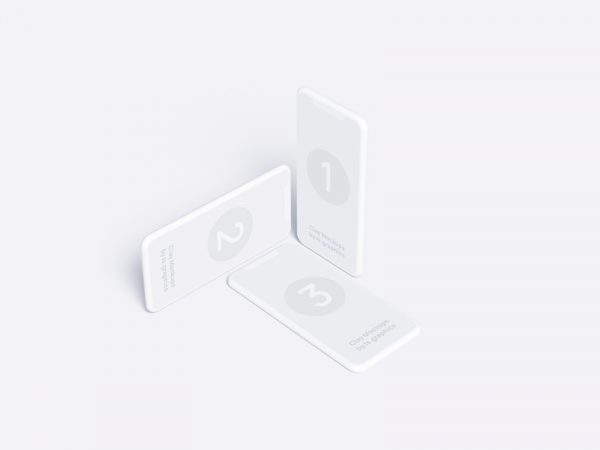 Download Three iPhone Clay Mockups 01 | Free Mockup