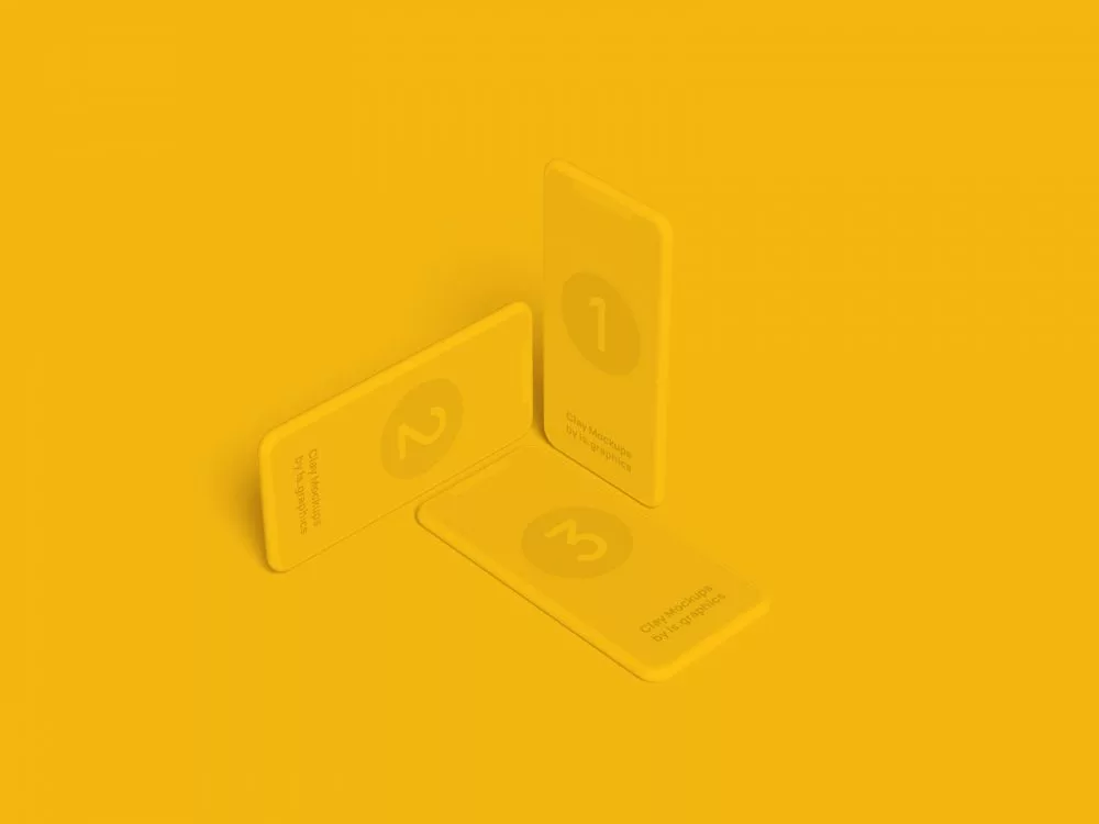 Three iPhone Clay Mockups (Figma, Photoshop, Sketch)