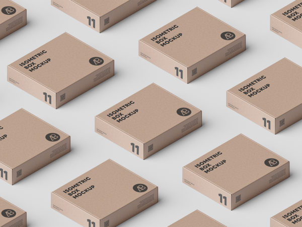 Box Grid PSD Packaging Mockup