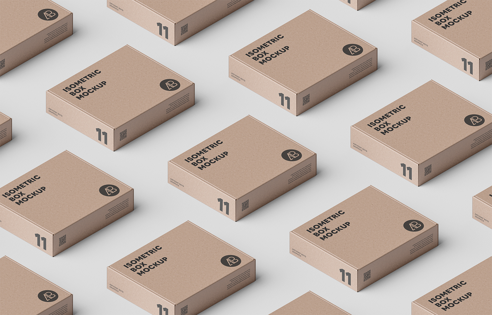 Download Box Grid PSD Packaging Mockup | Free Mockup