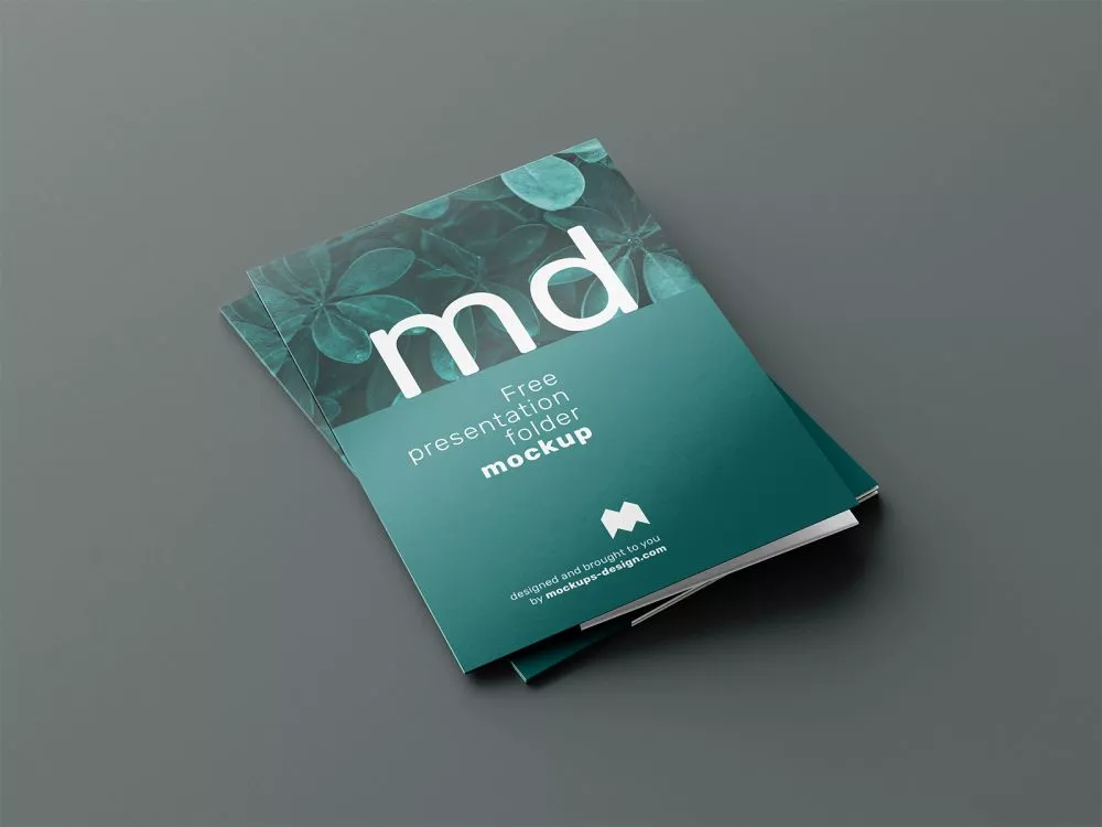 Free Branding Presentation Folder Mockup