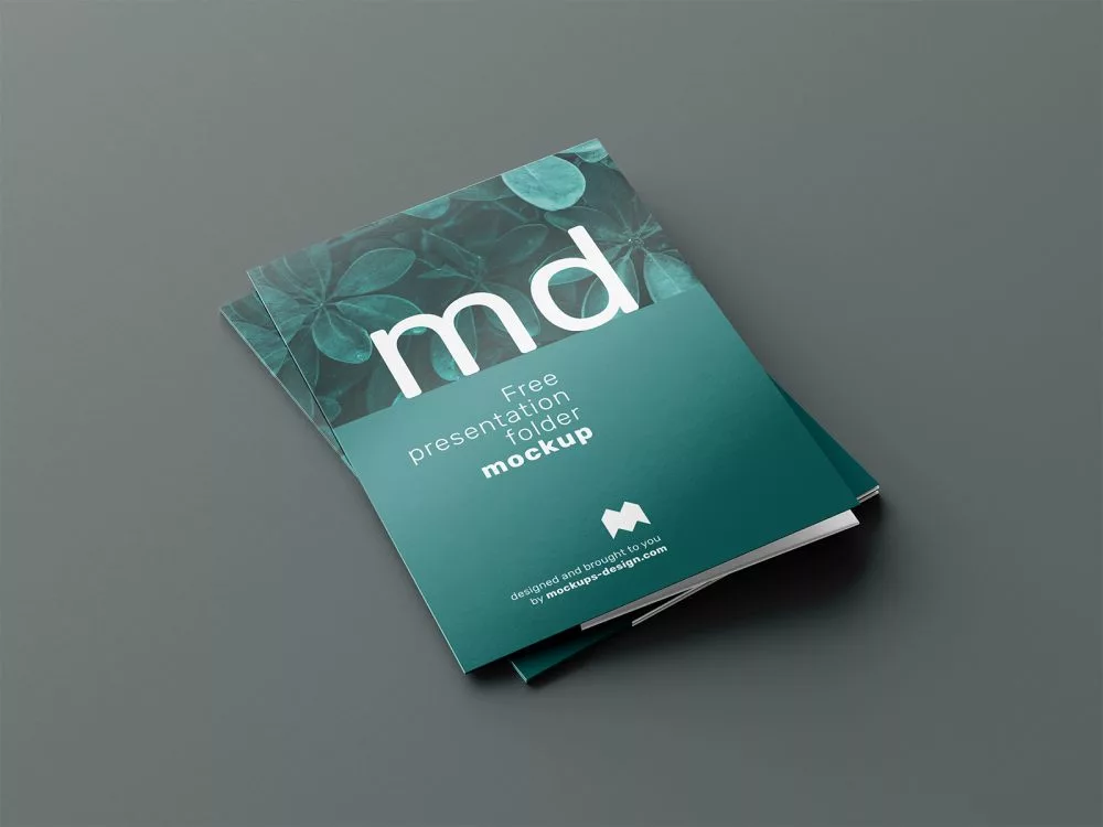 Free Branding Presentation Folder Mockup