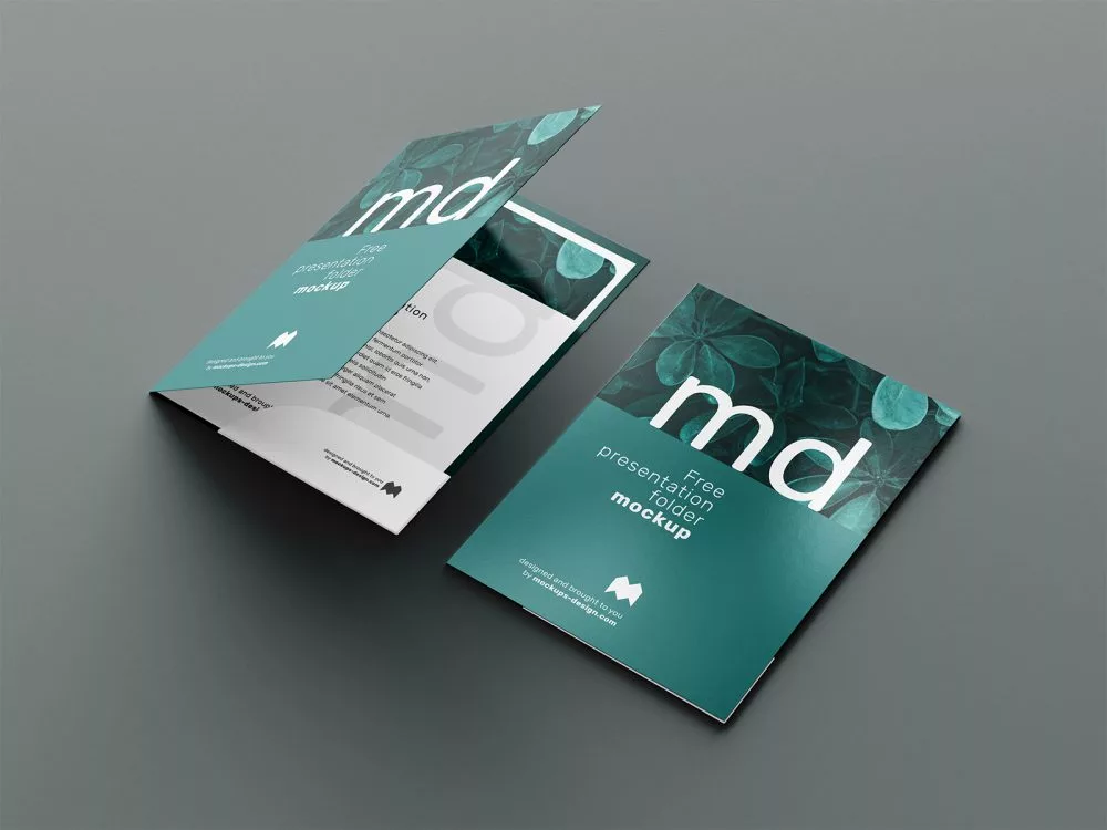 Free Branding Presentation Folder Mockup
