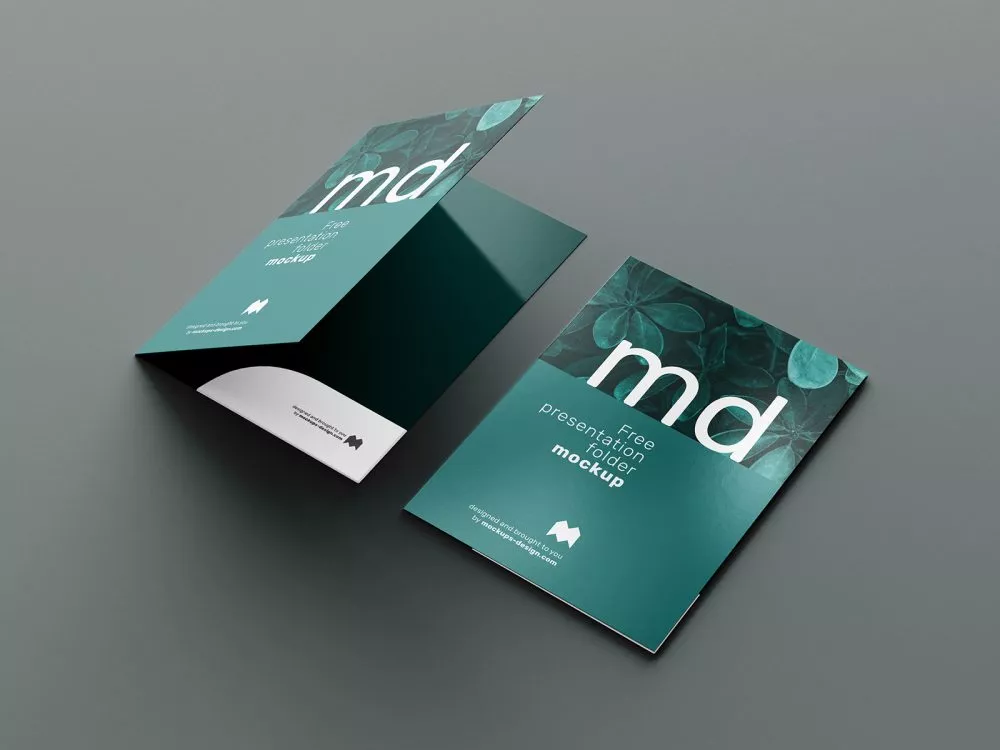 Free Branding Presentation Folder Mockup