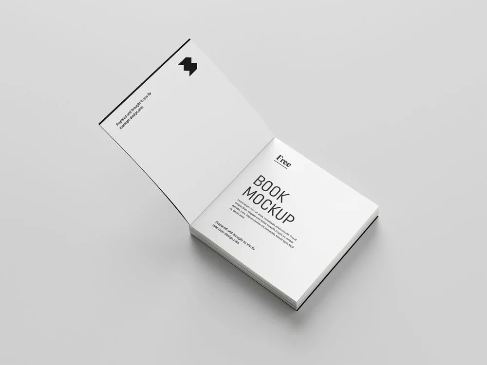Free Square Book Mockup
