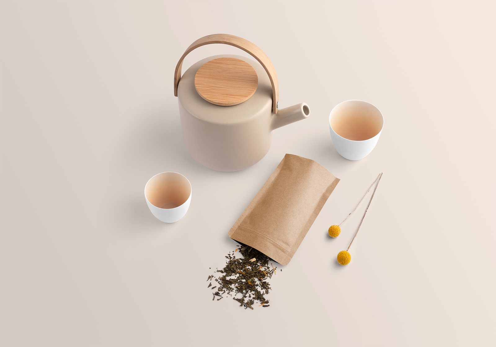 Download Free Tea Branding Packaging Mockup | Free Mockup