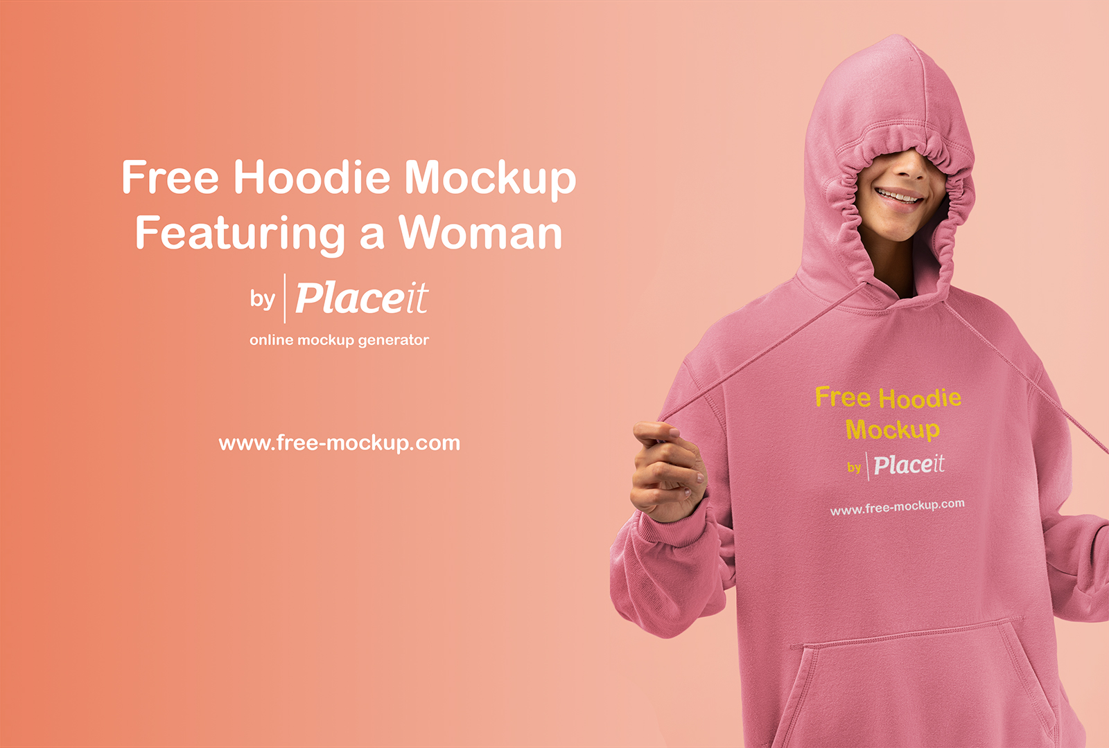 Hoodie Mockup Featuring A Woman Free Mockup