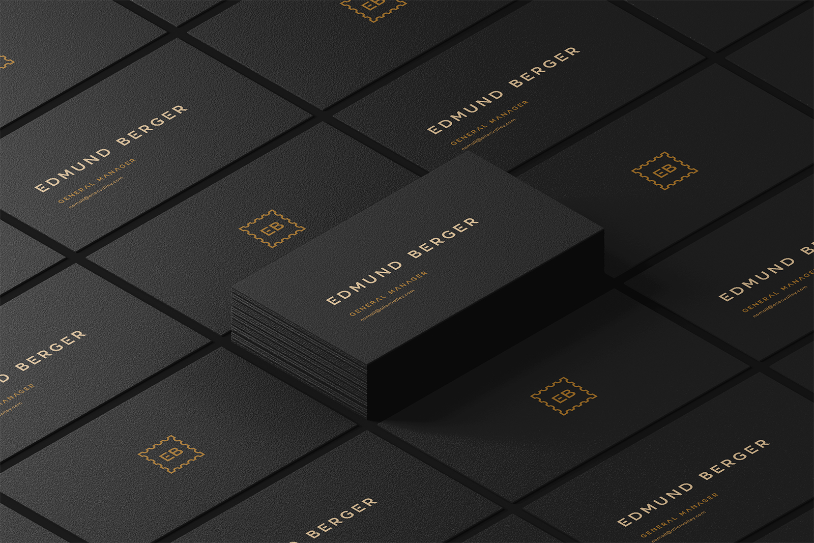 Download Dark Isometric Business Cards Mockup | Free Mockup