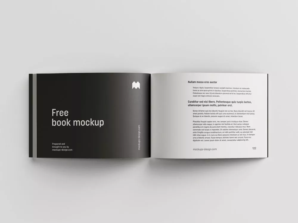 Free Landscape Book Mockup