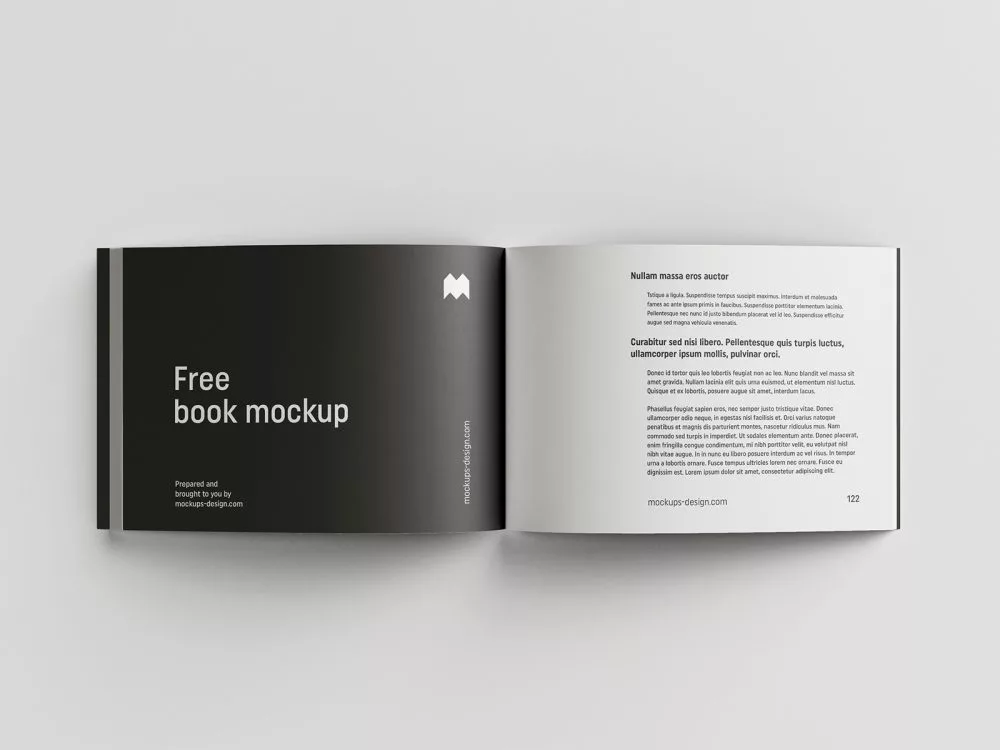 Free Landscape Book Mockup