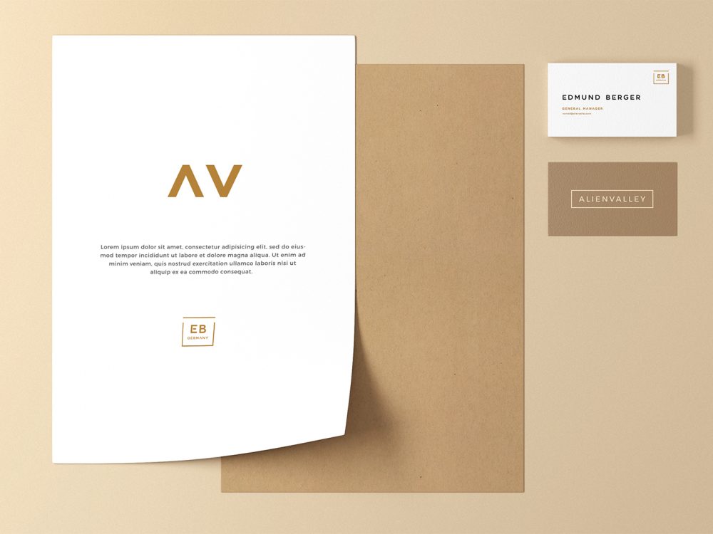 Download Free Simple Stationery Mockup Free Mockup