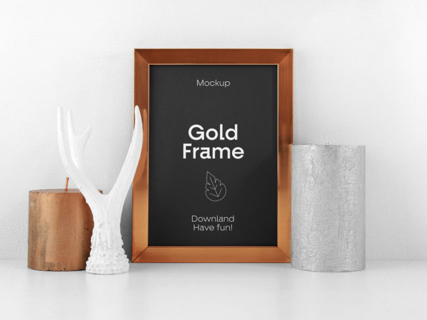 Gold Frame PSD Mockup