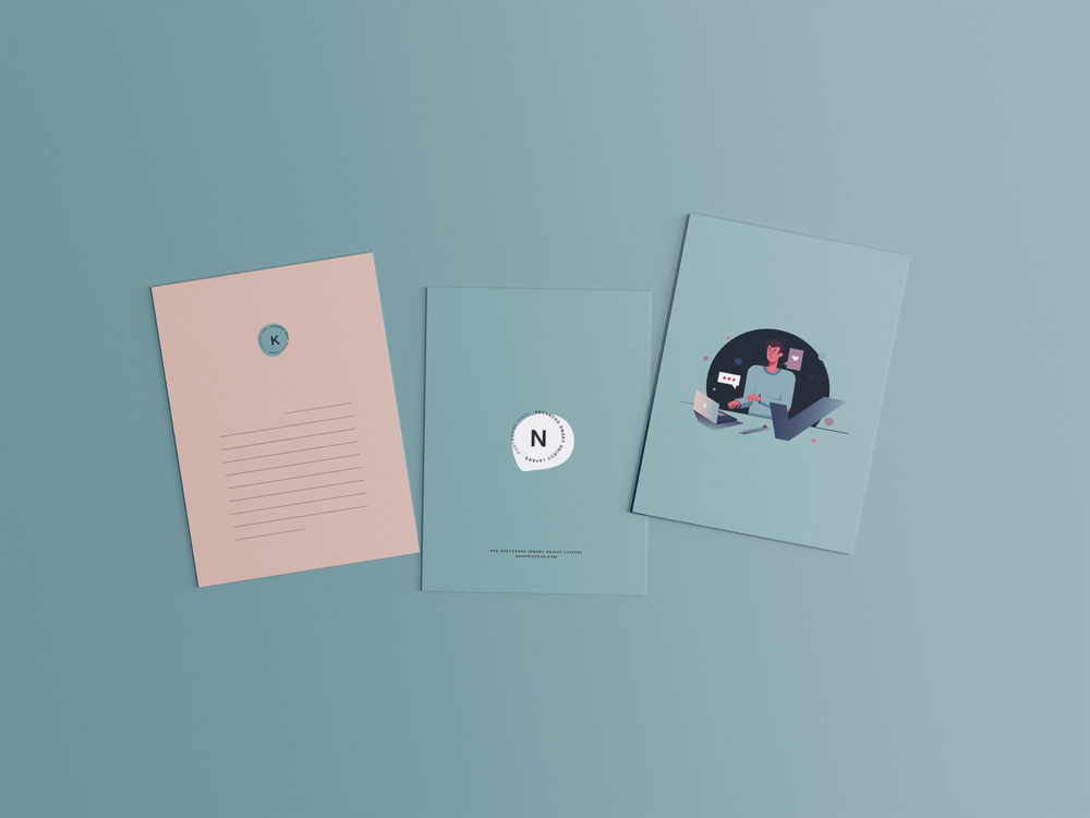 3 Postcard PSD Mockups