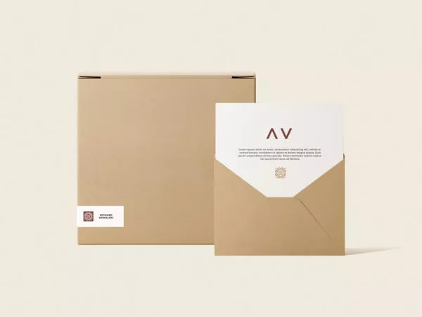 Envelope and Box Mockup