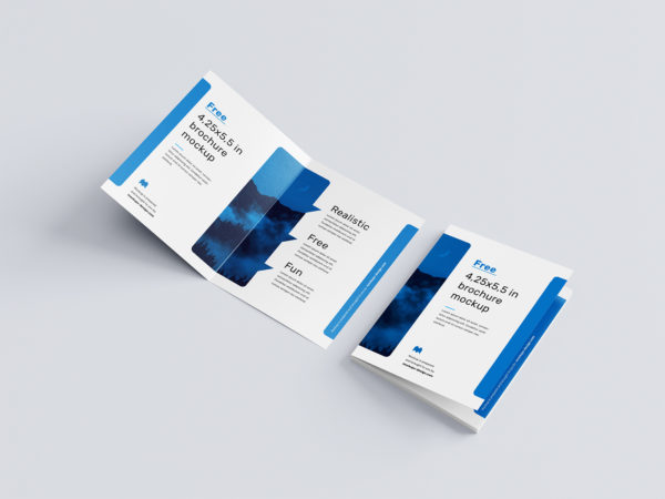 Free Bi-Fold Brochure Mockup