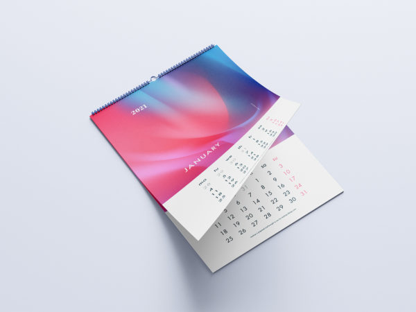 Free Wall Calendar Mockup