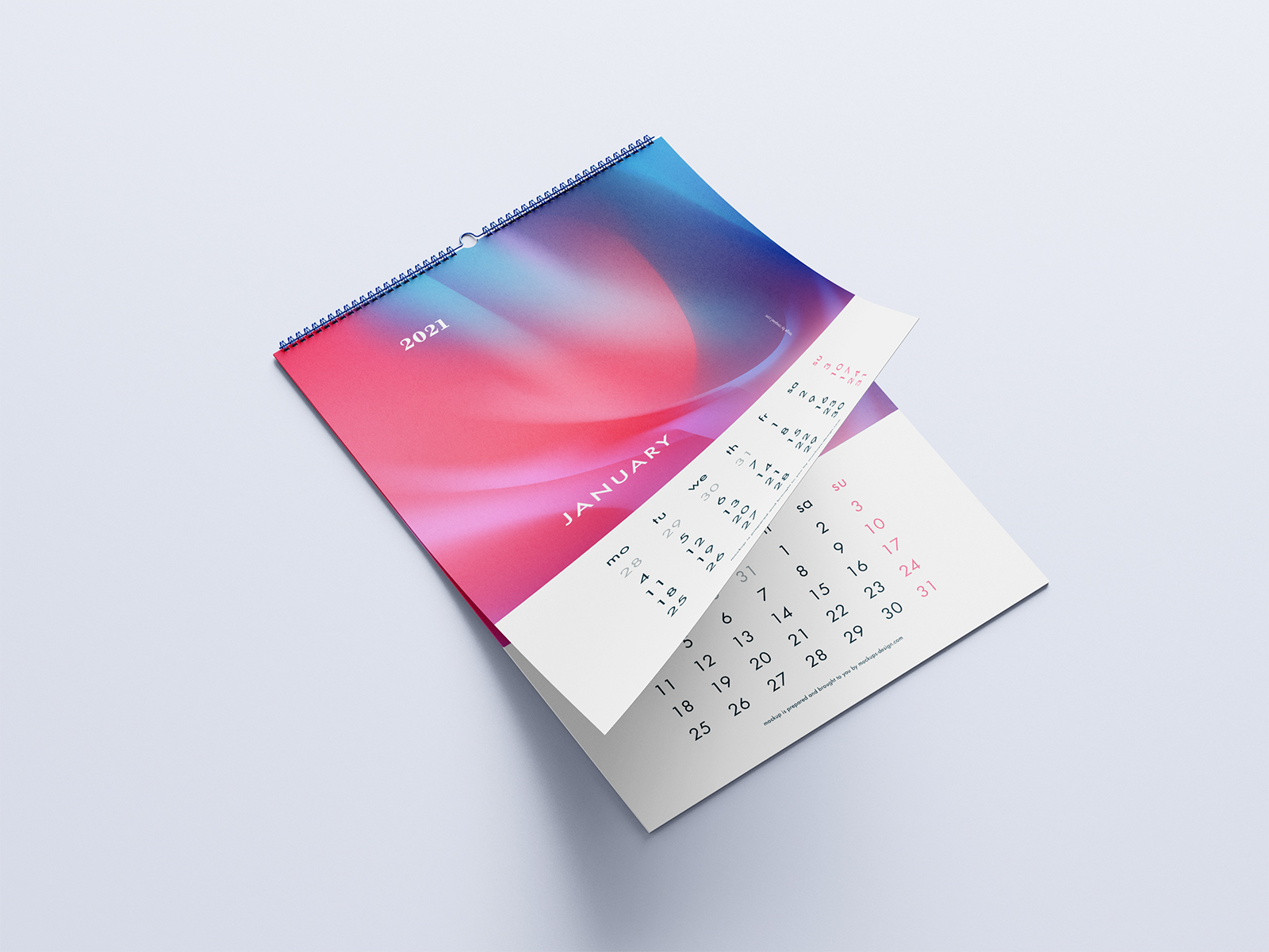 Download Free Wall Calendar Mockup | Free Mockup