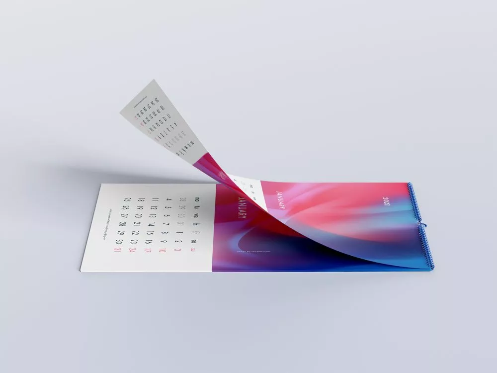 Free Wall Calendar Mockup