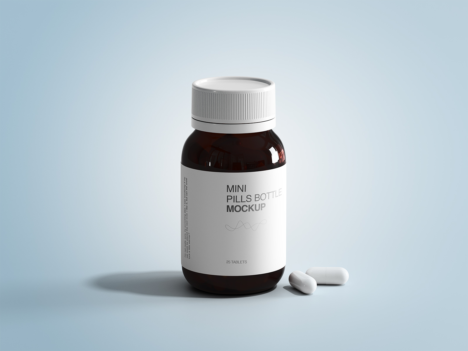 Download Mini Pills Bottle Mockup | Free Mockup