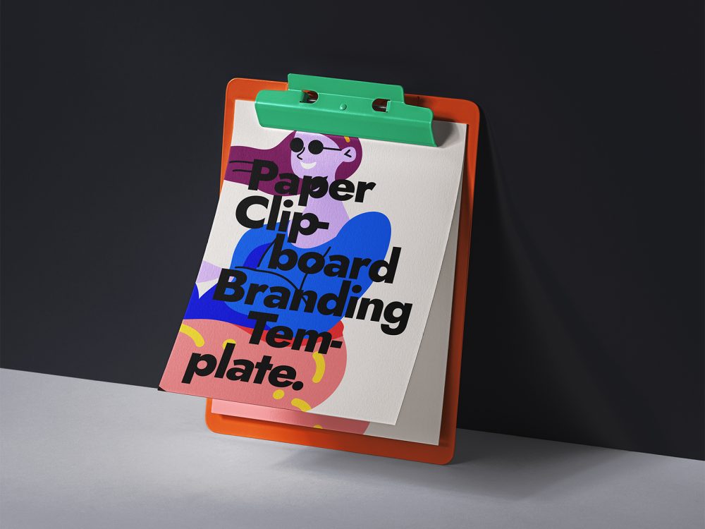 Paper psd clipboard mockup | free mockup
