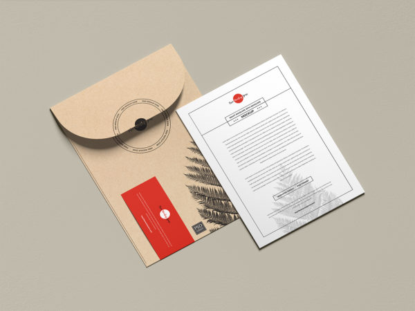 Envelope with Invitation Card Free Mockup