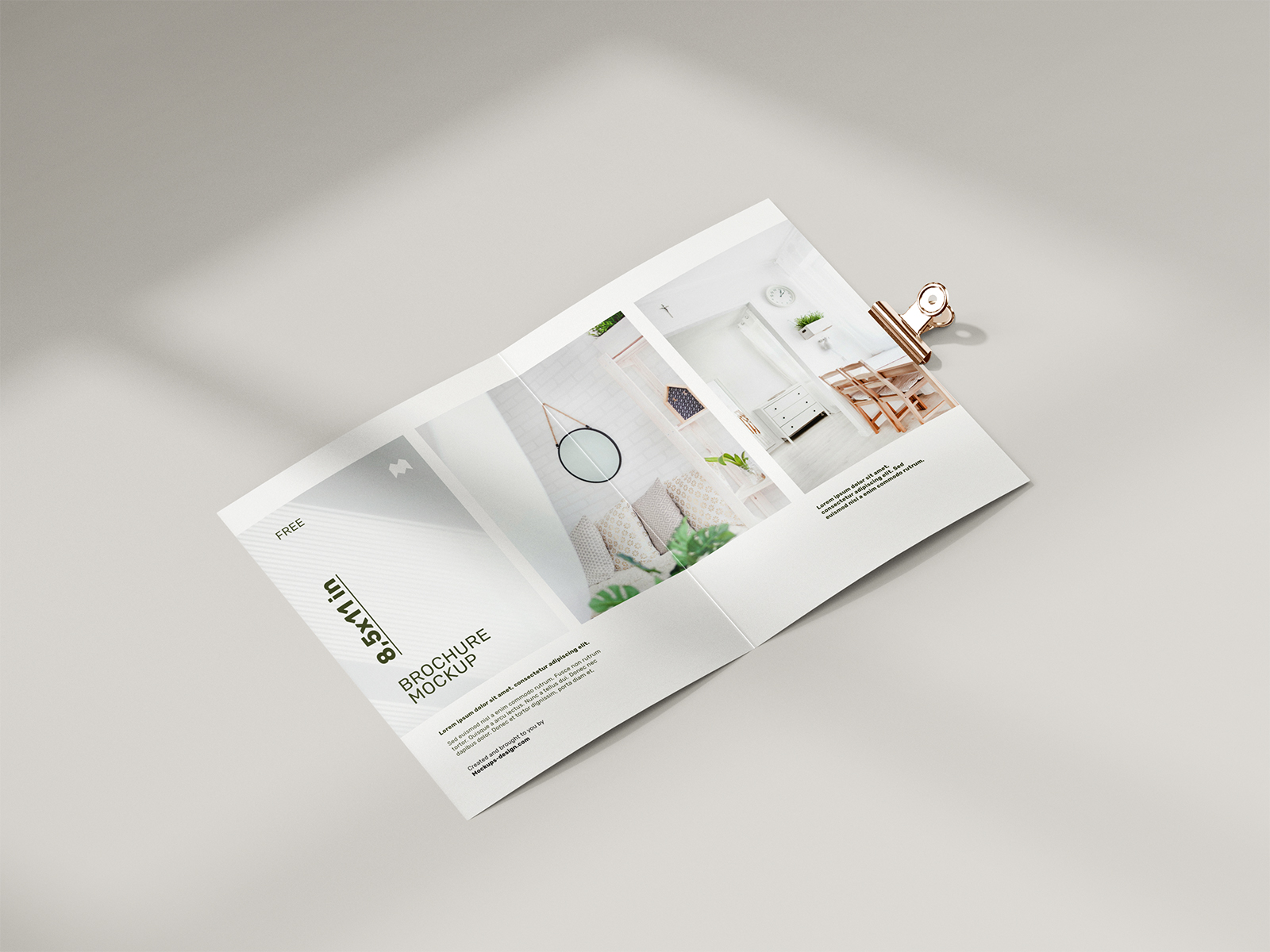 Free Folded 8.5 x 11 in Brochure Mockup