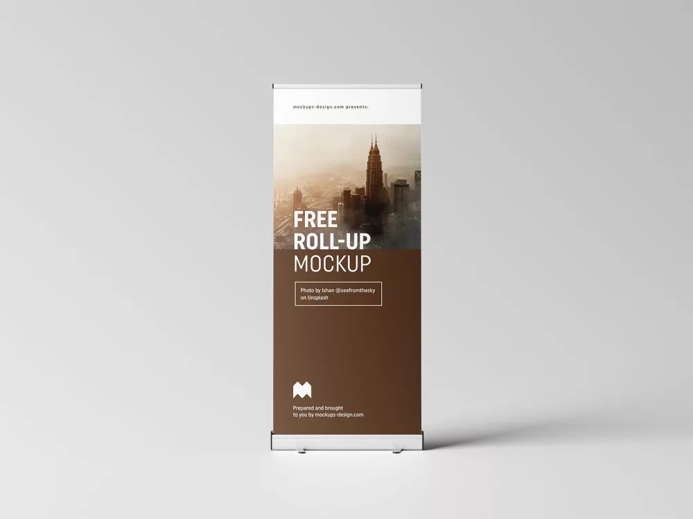 Free Roll-Up Mockup 85x200 cm