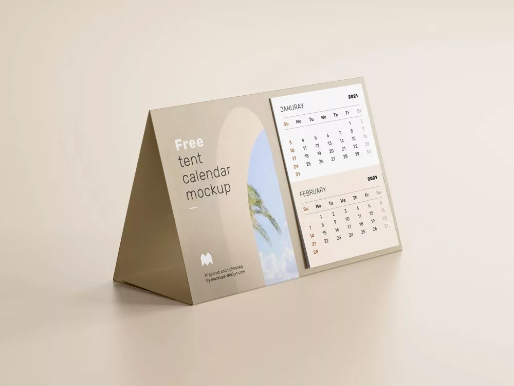 Free Tent Calendar Free Mockup