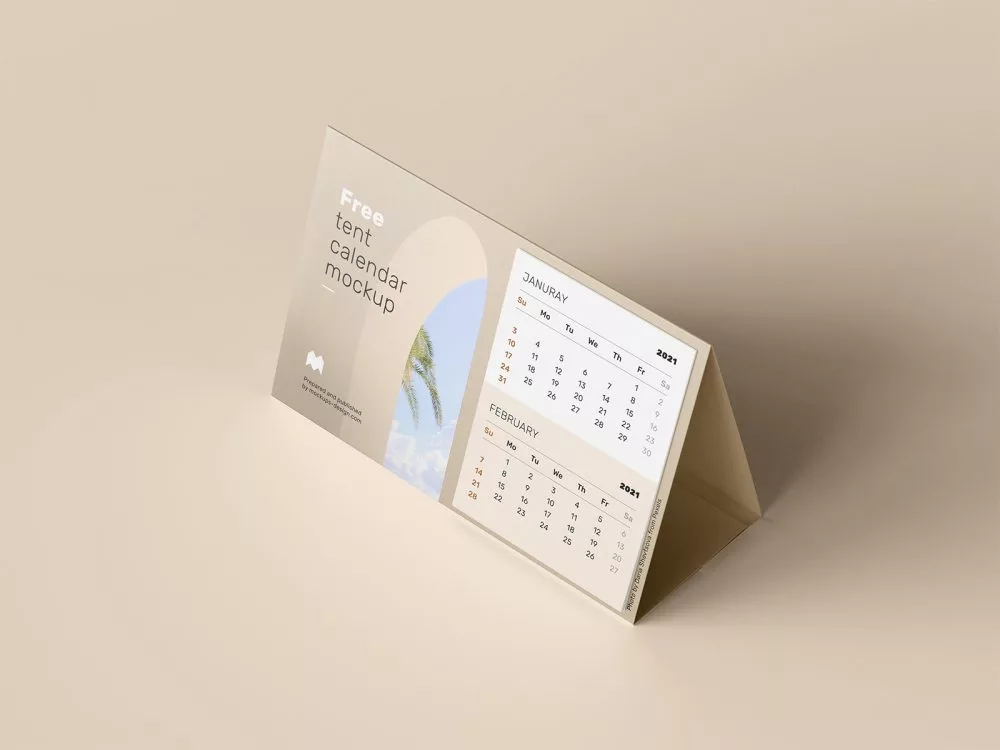 Free Tent Calendar Free Mockup