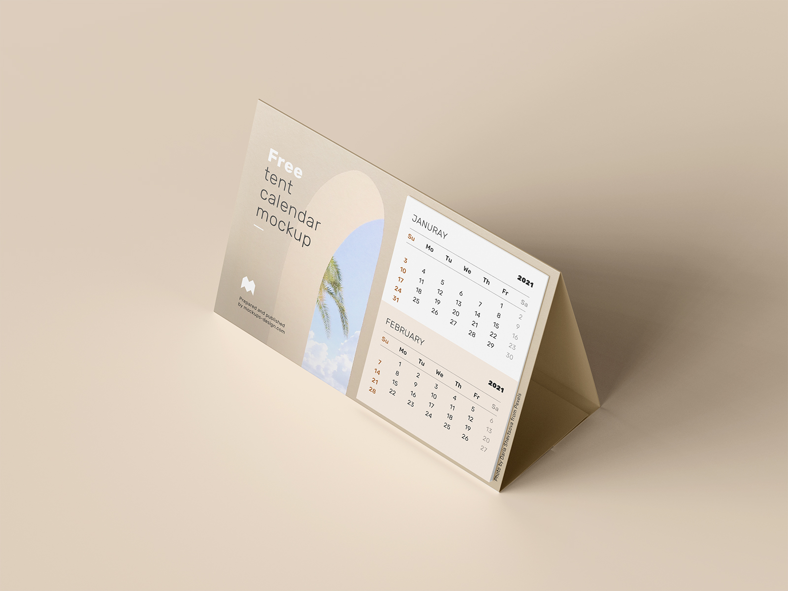 Free Tent Calendar Free Mockup